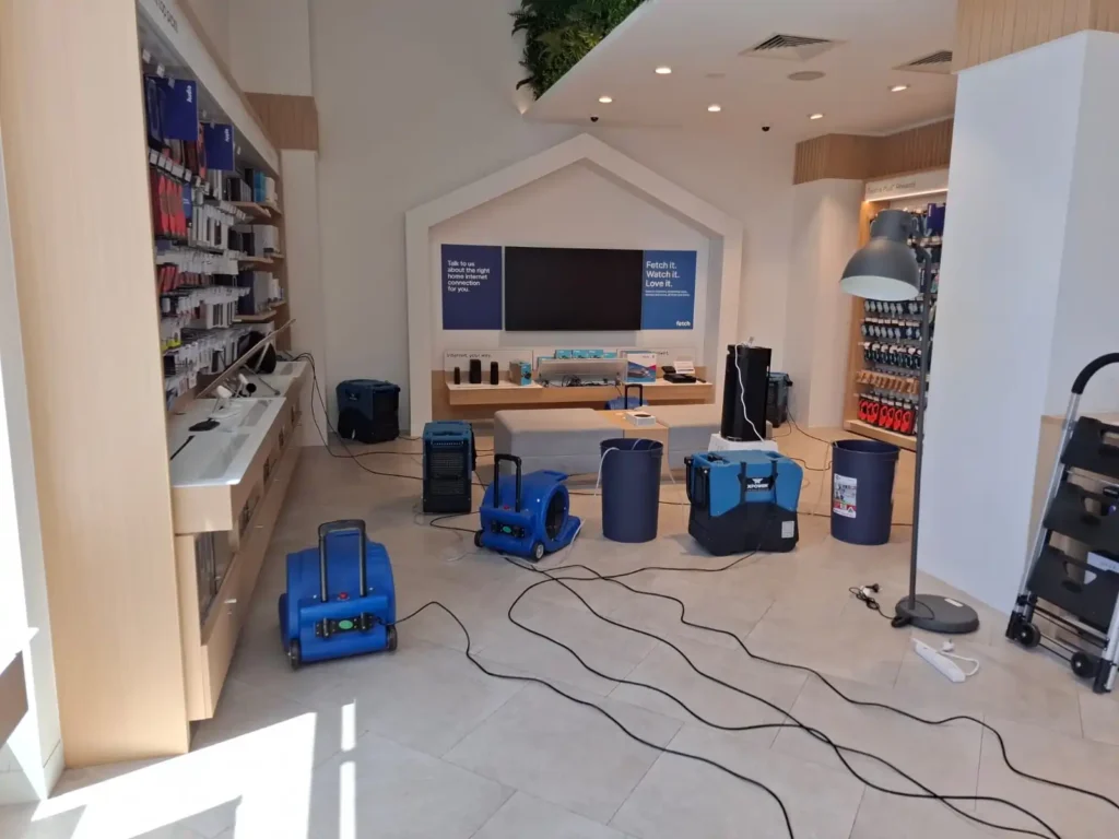 Flood damaged home interior before emergency water restoration Geelong