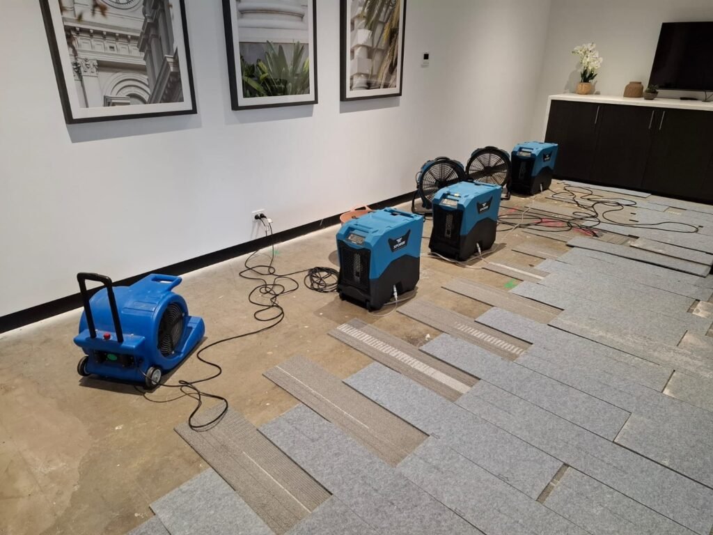 Flood Restoration Geelong team carrying out reflooring work after water damage at a residential property in Geelong